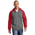 Adult Sport-Tek  Colorblock Full Zip Hooded Fleece Jacket